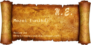 Mezei Euniké névjegykártya